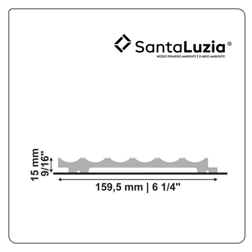 Revestimento Duna Santa Luzia Br 15cm - Mangue