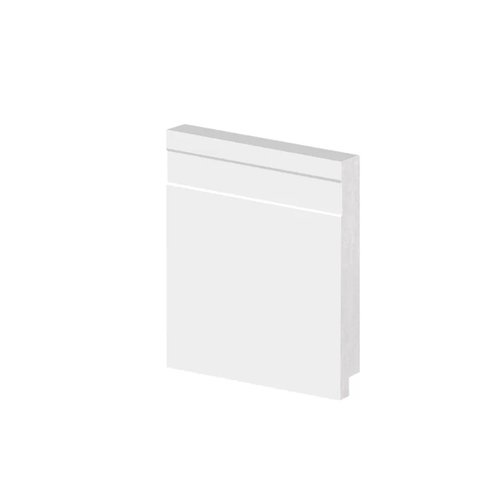 Rodapé Poliestireno Frisado Branco 10cm Br 2,40m² - Arquitech 51010