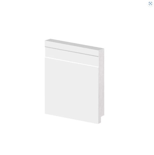 Rodapé Poliestireno Frisado Slim Branco 07cm Br 2,40m - Arquitech 51907