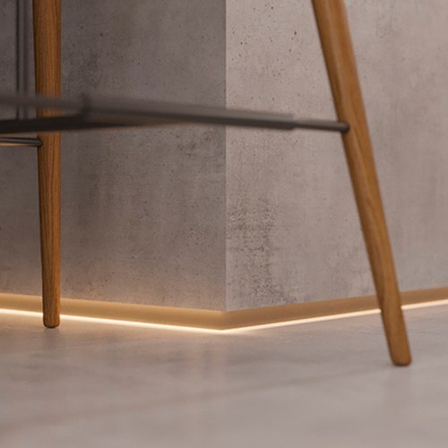 Rodapé Inverso Alumínio Santa Luzia Branco - Br 3m²