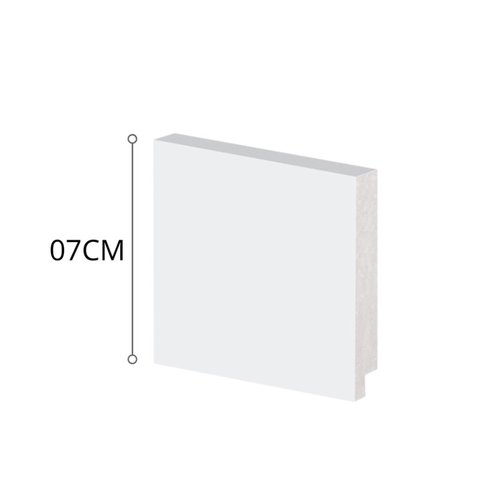 Rodapé Poliestireno Liso Slim Branco 07cm Br 2,40m - Arquitech 50907