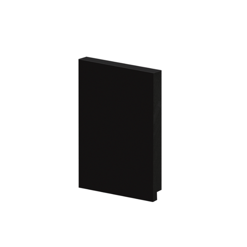 Rodapé Poliestireno Liso Preto 15cm Br 2,40m - Arquitech 50015