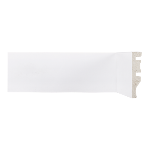 Rodapé Poliestireno Branco Liso 07cm - Br 2,40m