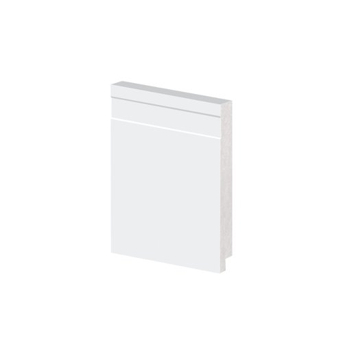 Rodapé Poliestireno Frisado Branco 12cm Br 2,40m - Arquitech 51012