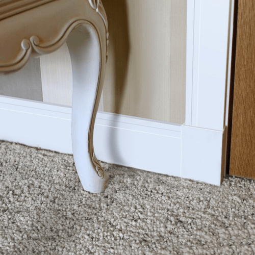 Rodapé Poliestireno Frisado Branco 07cm Br 2,40m² - Arquitech 51007