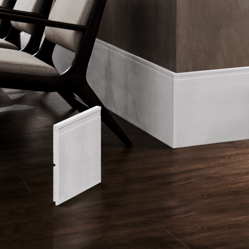 Rodapé Poliestireno Frisado Branco 15cm Br 2,40m - Arquitech 51015