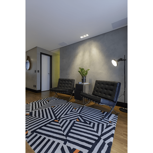 Rodapé Poliestireno Frisado Preto 15cm Br 2,40m - Arquitech 51015