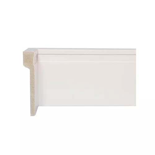 Rodapé Poliestireno Frisado Sobrepor Branco 12cm x 2cm Br 2,40m - Estilo Revestimentos