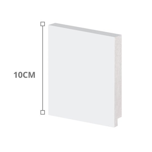 Rodapé Poliestireno Liso Branco 10cm Br 2,40m - Arquitech 50010