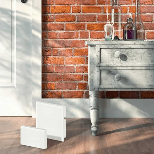 Rodapé Poliestireno Liso Branco 15cm Br 2,40m - Arquitech 50015