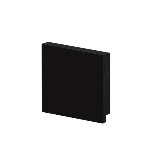 Rodapé Poliestireno Liso Preto 07cm Br 2,40m - Arquitech 50007