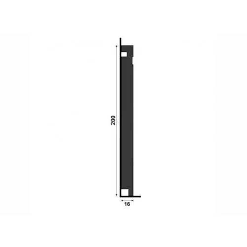 Rodapé Poliestireno Santa Luzia 3505 Preto Frisado 200mm Br 2,40m