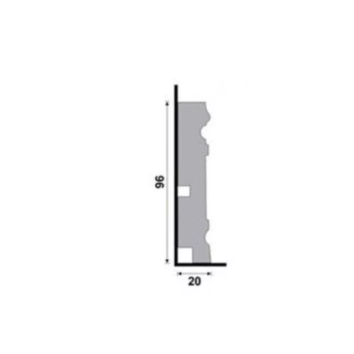 Rodapé Poliestireno Santa Luzia 444 Branco 0,96 X 20mm 2,40m
