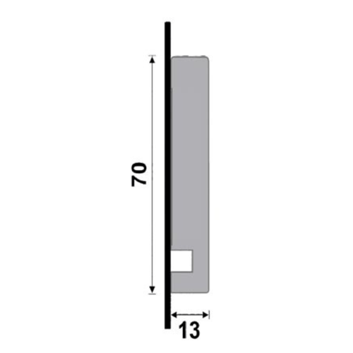Rodapé Poliestireno Santa Luzia 451 Liso Cinza Glacial 07cm Br 2,40m