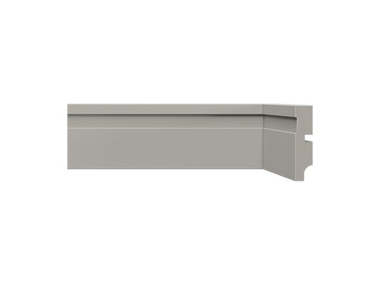 Rodapé Poliestireno Santa Luzia 456 Frisado Cinza Glacial 07cm Br 2,40m