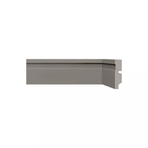 Rodapé Poliestireno Santa Luzia 456 Frisado Cinza Titanium 70 X 16mm Br 2,40m