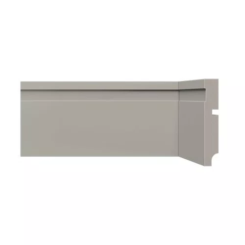 Rodapé Poliestireno Santa Luzia 457 Frisado Cinza Glacial 10cm Br 2,40m