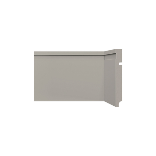 Rodapé Poliestireno Santa Luzia 480 Cinza Glacial Frisado 15cm Br 2,40m