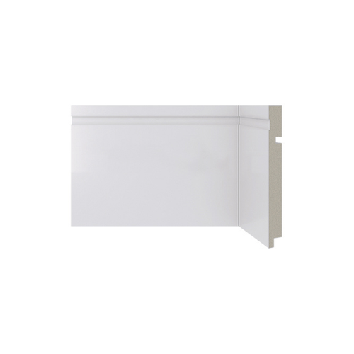 Rodapé Poliestireno Santa Luzia 480 Branco Frisado 15cm Br 2,40m
