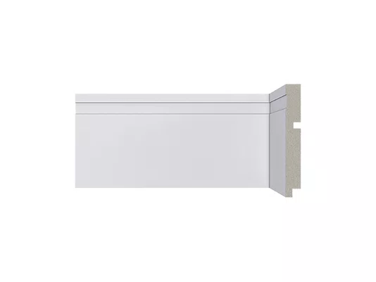 Rodapé Poliestireno Santa Luzia 493 Branco Frisado 120mm Br 2,40m
