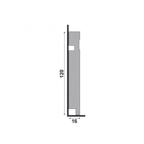 Rodapé Poliestireno Santa Luzia 493 Branco Frisado 120mm Br 2,40m
