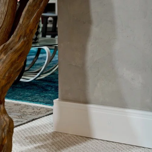 Rodapé Poliestireno Santa Luzia 493 Branco Frisado 120mm Br 2,40m