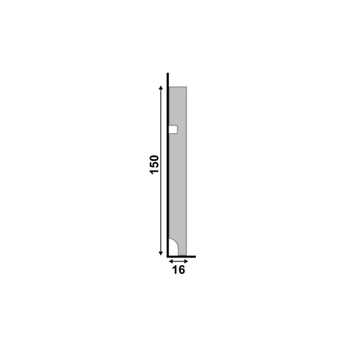 Rodapé Poliestireno Santa Luzia 496 Branco Liso 15cm Br 2,40m
