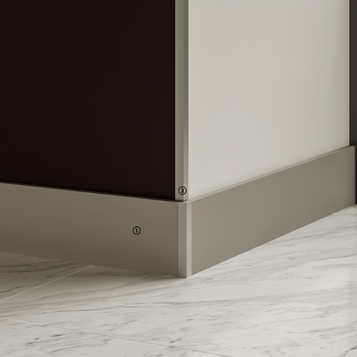 Rodapé Poliestireno Santa Luzia 496 Cinza Titanium Liso 15cm Br 2,40m