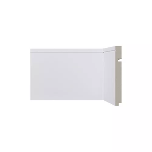 Rodapé Poliestireno Santa Luzia 518 Branco Frisado 150mm 2,40m