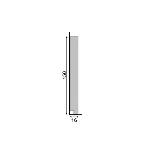 Rodapé Poliestireno Santa Luzia 518 Fendi Frisado 150mm Br 2,40m