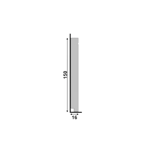 Rodapé Poliestireno Santa Luzia 518 Cinza Titanium Frisado 150mm Br 2,40m