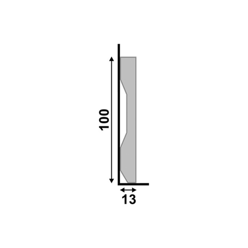 Rodapé Poliestireno Santa Luzia LEV101 Branco Liso 10cm Br 2,40m