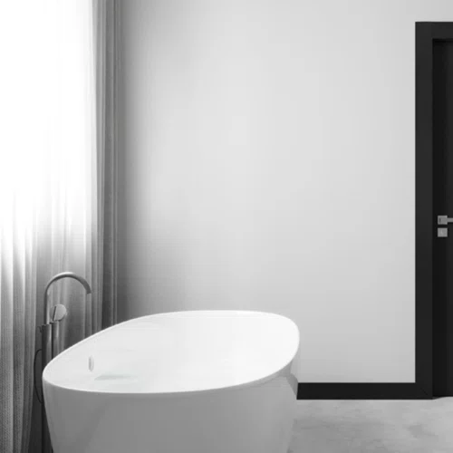 Rodapé Poliestireno Santa Luzia Lev101 Liso Preto 100 X 13mm Br 2,40m