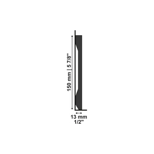 Rodapé Poliestireno Santa Luzia Lev151 Liso Preto 150 X 13mm Br 2,40m