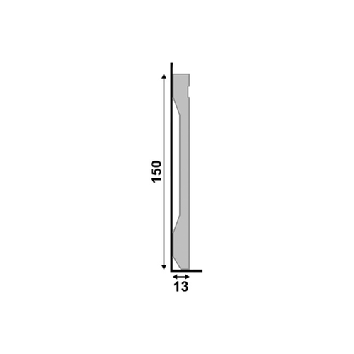 Rodapé Poliestireno Santa Luzia LEV152 Branco Frisado 15cm Br 2,40m