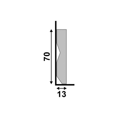 Rodapé Poliestireno Santa Luzia LEV71 Branco Liso 07cm Br 2,40m