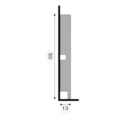 Rodapé Poliestireno Santa Luzia 473 Liso 05cm Br 2,40m