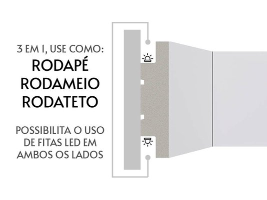 Versaled Santa Luzia Branco Poliestireno 07cm - Br 2,40m