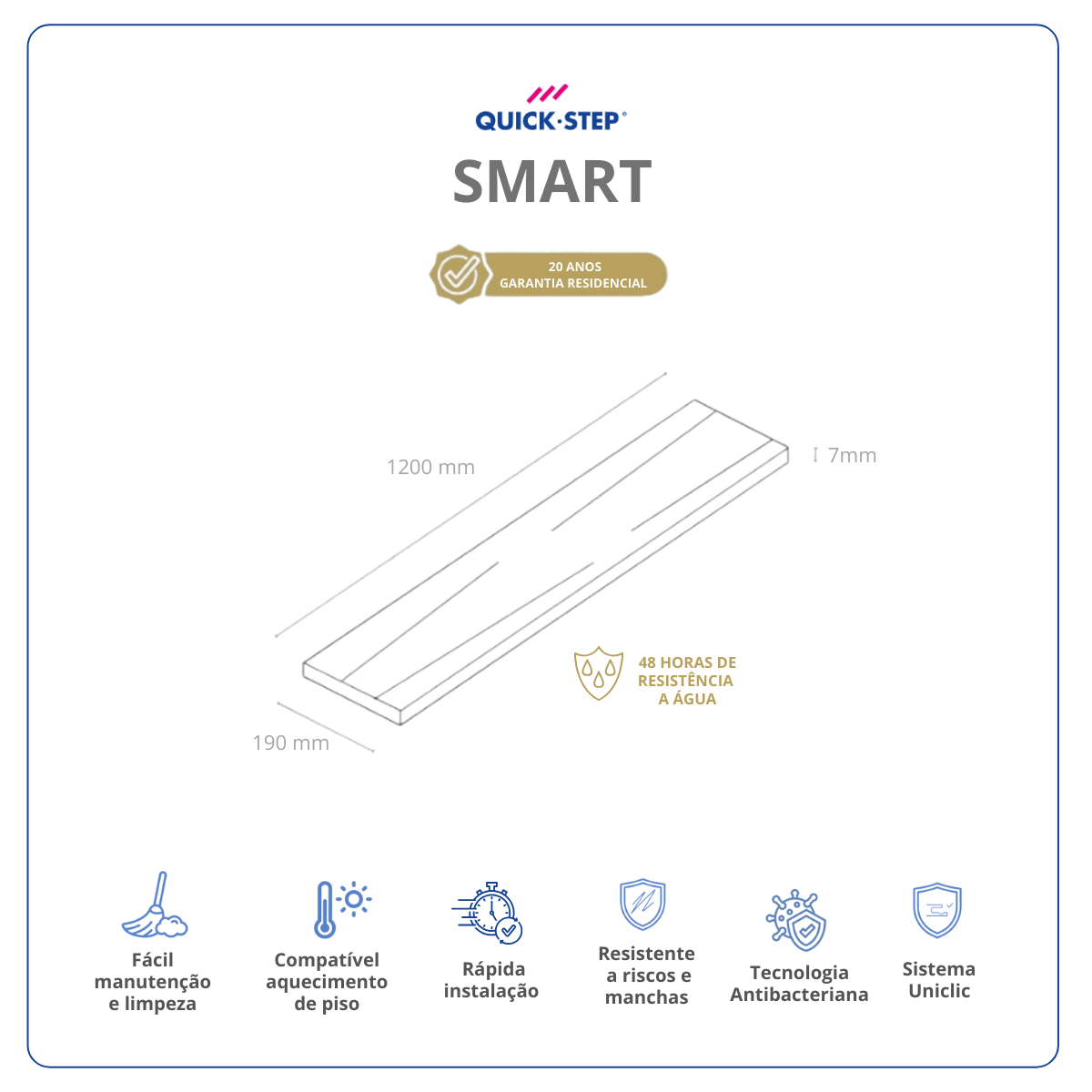 Piso Laminado Quick Step Smart Patina Cottage QSSM5001 Cx 2,51m²