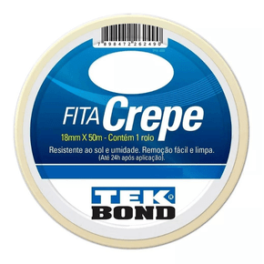Fita Crepe Tekbond 18mm x 50m