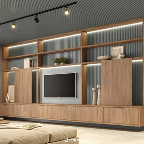 Painel Ripado Eucatex RU Cinza Supremo cx 6 und - BR 2,70m Painel Ripado Eucatex RU Cinza Supremo cx 6 und - BR 2,70m