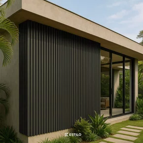 Painel Ripado Externo Arquitech Crossout Force Ebony – Br 3,20m