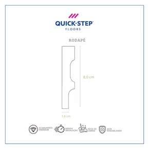 Rodapé Border 8 x 1,8 cm Vision Carvalho Silvestre 08820 Br 2,40m