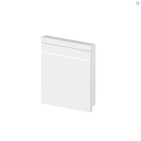 Rodapé Poliestireno Frisado Slim Branco 10cm Br 2,40m - Arquitech 51910