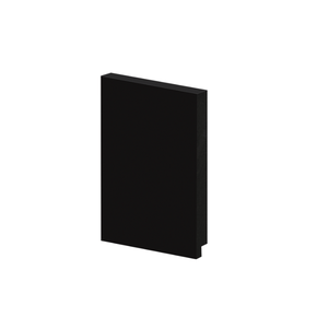 Rodapé Poliestireno Liso Preto 15cm Br 2,40m - Arquitech 50015