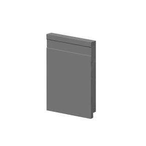 Rodapé Poliestireno Frisado Cinza 15cm Br 2,40m - Arquitech 51015