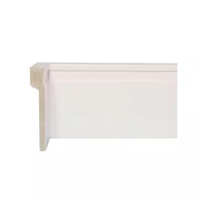 Rodapé Poliestireno Frisado Sobrepor Branco 12cm x 2cm Br 2,40m - Estilo Revestimentos