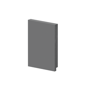 Rodapé Poliestireno Liso Cinza 15cm Br 2,40m - Arquitech 50015