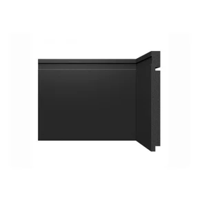 Rodapé Poliestireno Santa Luzia 3505 Preto Frisado 200mm Br 2,40m