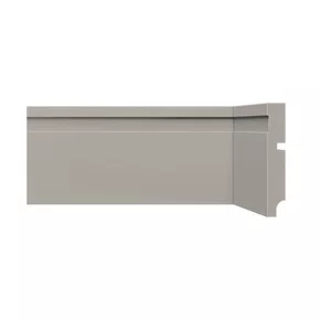 Rodapé Poliestireno Santa Luzia 457 Frisado Cinza Glacial 10cm Br 2,40m
